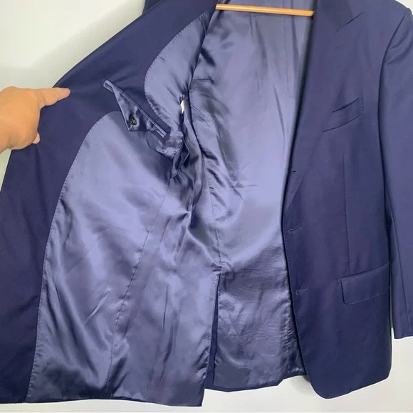 Suitsupply Super 110’s Vitale Barberis Canonico Blue Sport Coat Blazer Jacket